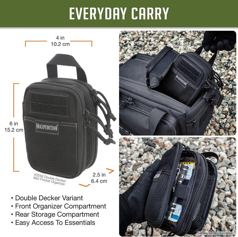 Maxpedition Double-Decker Pocket Organizer, Tactical Tool Pouch for Organization, EDC Pouch for Everyday Carry - Image 2